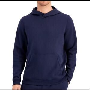 NWT ID Ideology Mens Solid Fleece Hoodie Navy Blazer Size Large